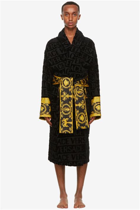 black versace robes|versace housecoat.